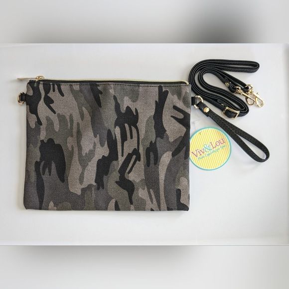 Black Camo Hayley Purse - Picture 1 of 5